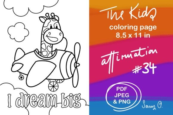 Affirmations Pilot Dream Big Giraffe KDP: A Creative Font Review