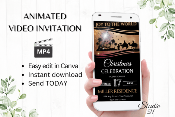 Digital Christmas Invitation: Your Festive Design Shortcut