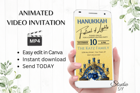 Digital Hanukkah Invitation: Effortless Celebrations