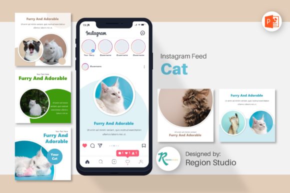 Instagram Feed - Cat: Your All-in-One Social Media Template