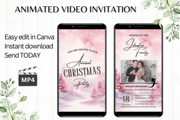 Instant Holiday Cheer: Digital Christmas Invitation Templates