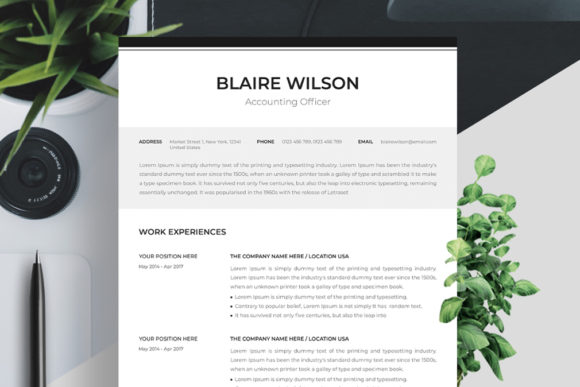 Minimalist Resume CV and Cover Letter Te: Clean Lines for a Clear Career Path