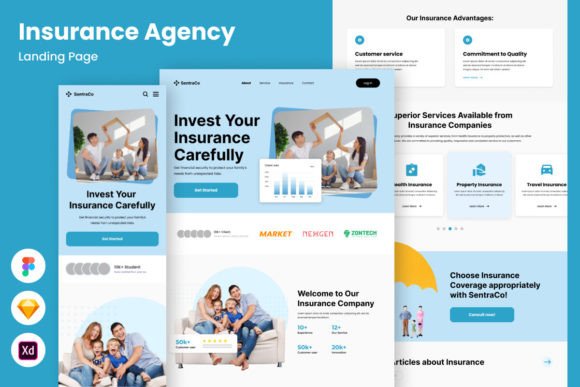 SentraCo: Your Modern Insurance Landing Page