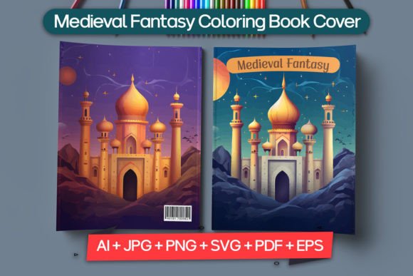 Unlock Your Story: The Medieval Fantasy Coloring Book Cover